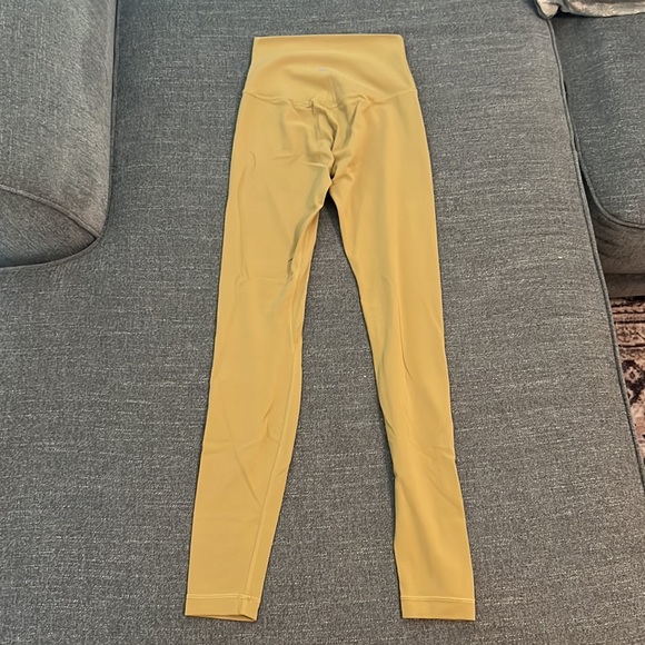 Align 28” HR leggings. Green/Yellow Lululemon - Picture 2 of 4